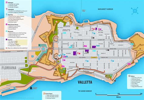 valletta malta beaches map.